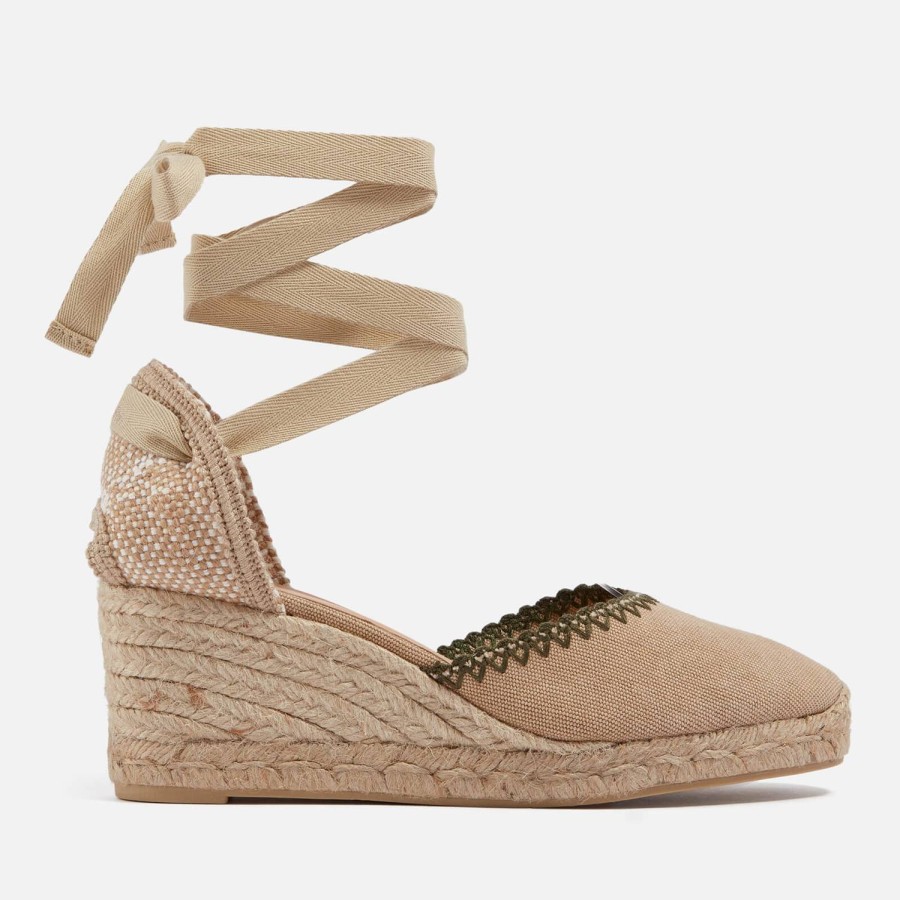 Schuhwerk Castañer Espadrilles | Castaner Comin Canvas Wedge Espadrilles Fur Damen