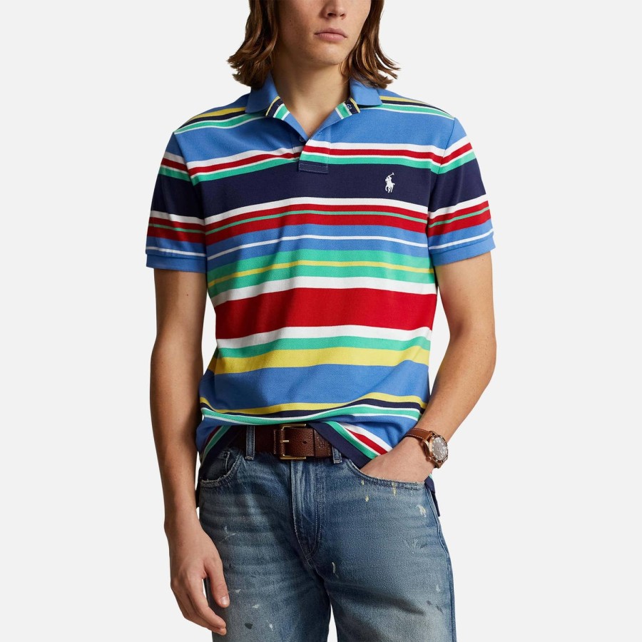 Manner Polo Ralph Lauren Polo-Shirts | Polo Ralph Lauren Colourblock-Poloshirt Aus Baumwoll-Pique