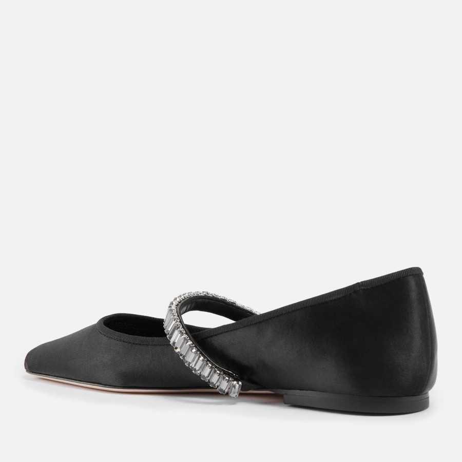 Schuhwerk Tory Burch Wohnungen | Tory Burch Damen-Ballerinas Aus Satin Mit Kristallverzierung