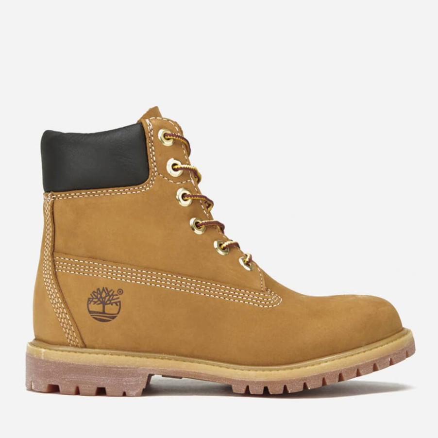 Schuhwerk Timberland Stiefel | Timberland Damen 6-Zoll-Nubuk-Premium-Stiefel Weizen