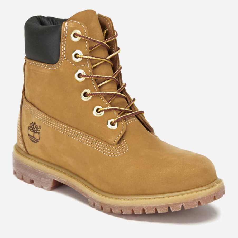 Schuhwerk Timberland Stiefel | Timberland Damen 6-Zoll-Nubuk-Premium-Stiefel Weizen