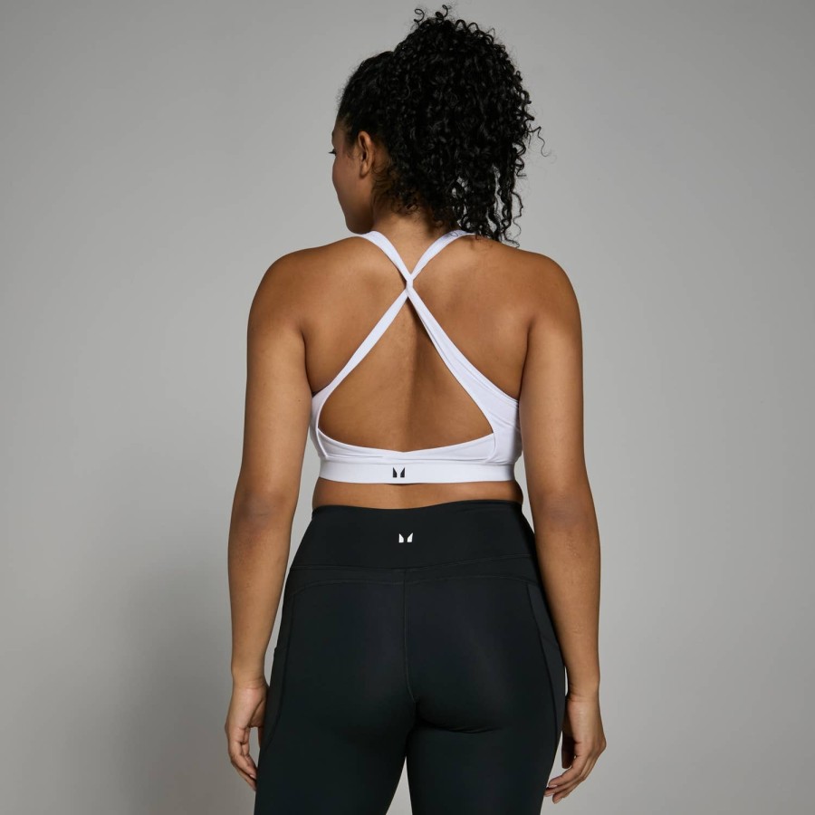 Wehe Abgeordneter Sportbekleidung | Mp Damen Power Cross Back Sport-Bh Weis