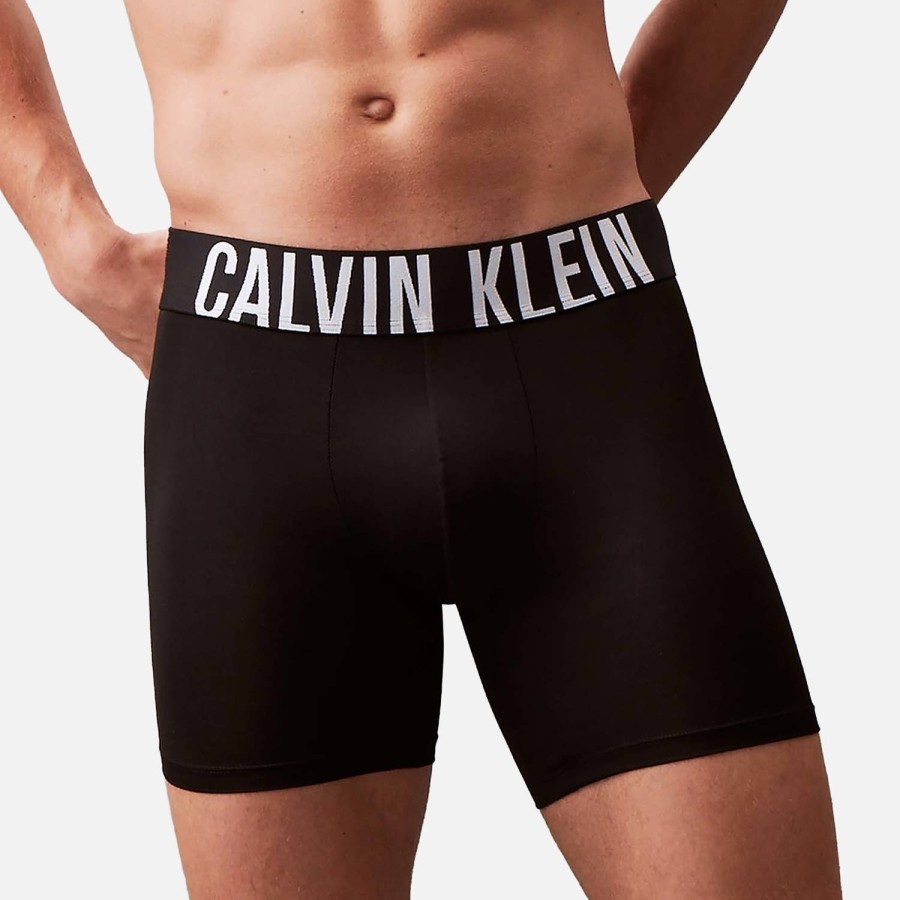 Manner Calvin Klein Loungewear | Calvin Klein Intense Power Mikrofaser 3Er-Pack Boxershorts Aus Stretch-Jersey