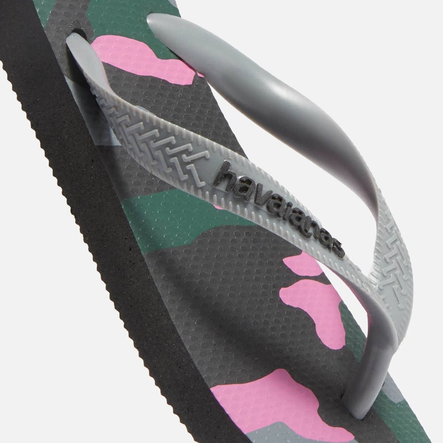 Kind & Baby Havaianas Schuhwerk | Havaianas Madchen Camo Flip Flops - Schwarz