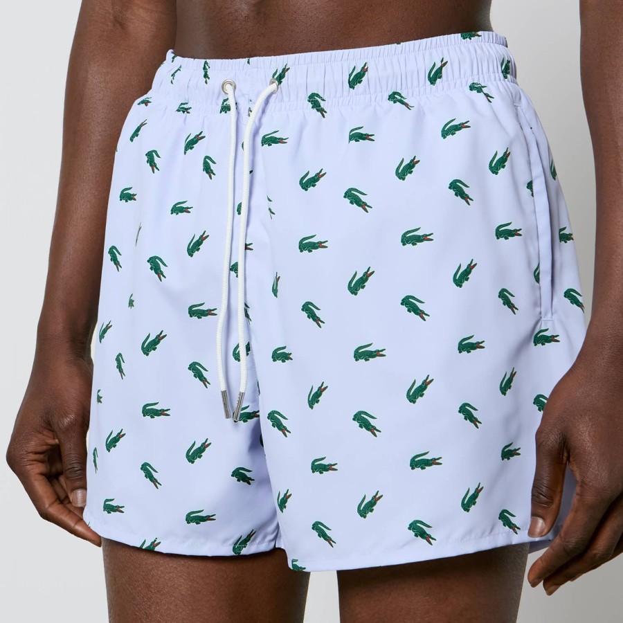 Manner Lacoste Bademode | Lacoste Allover Croc Nylon-Badehose