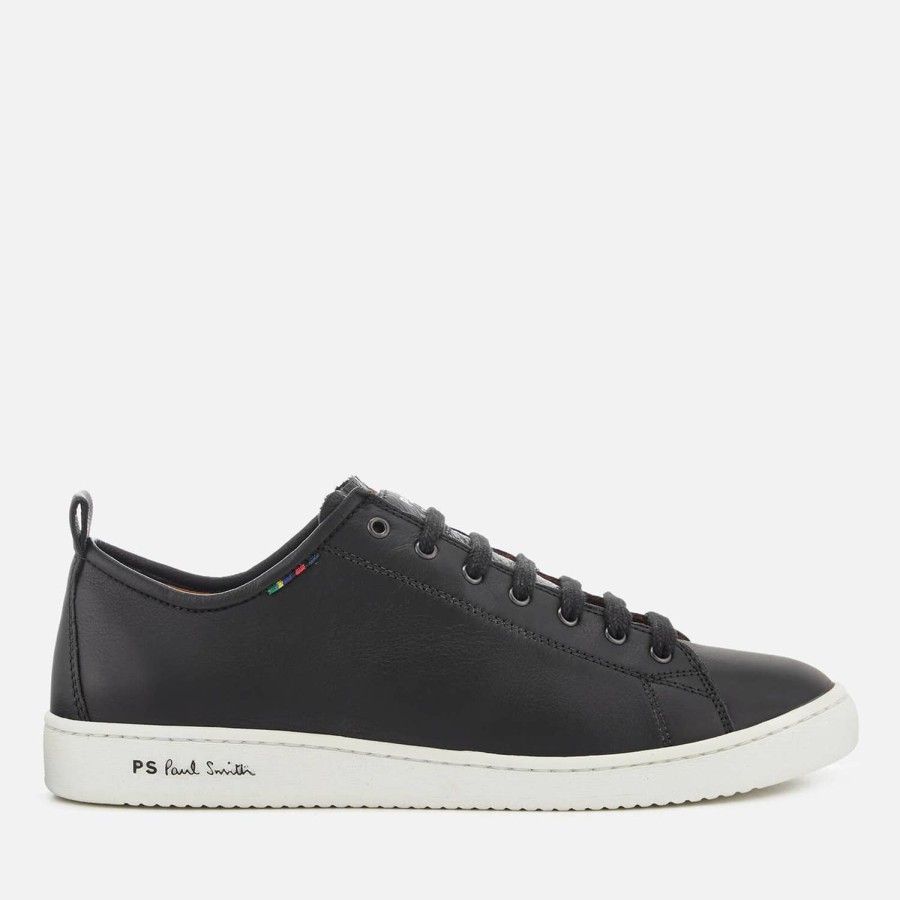 Schuhwerk PS Paul Smith Sportschuhe | Ps Paul Smith Herren Miyata Leder Low-Top-Trainer Schwarz