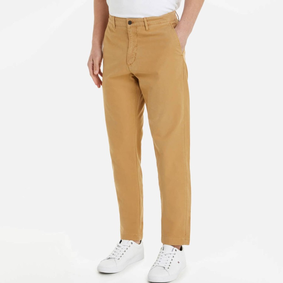 Manner Tommy Hilfiger Hose | Tommy Hilfiger Chelsea Chinos Aus Gabardine-Baumwollmischung