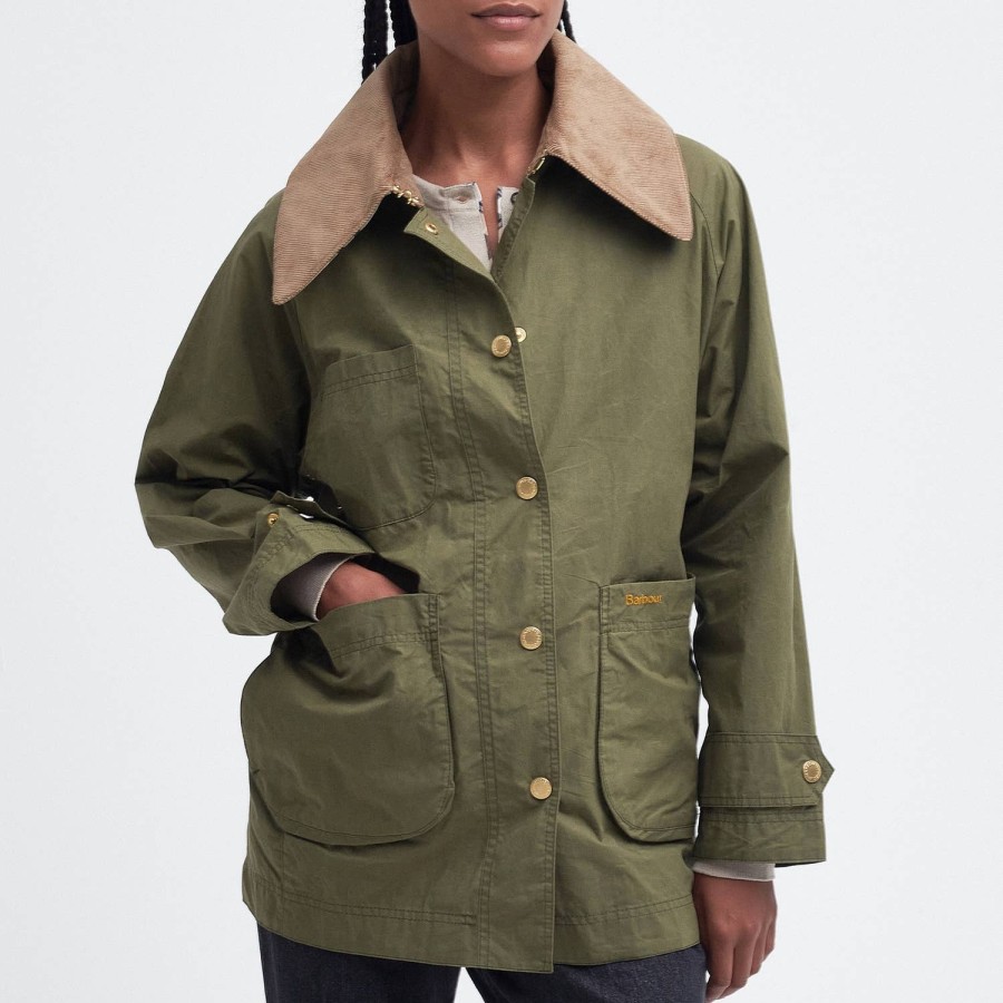 Wehe Barbour Jacken | Barbour Hutton Duschfeste Jacke Aus Gebursteter Baumwolle