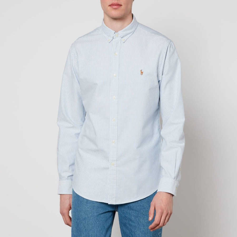 Manner Polo Ralph Lauren Hemden | Gestreiftes Slim-Fit-Hemd Aus Oxford-Baumwolle Von Polo Ralph Lauren