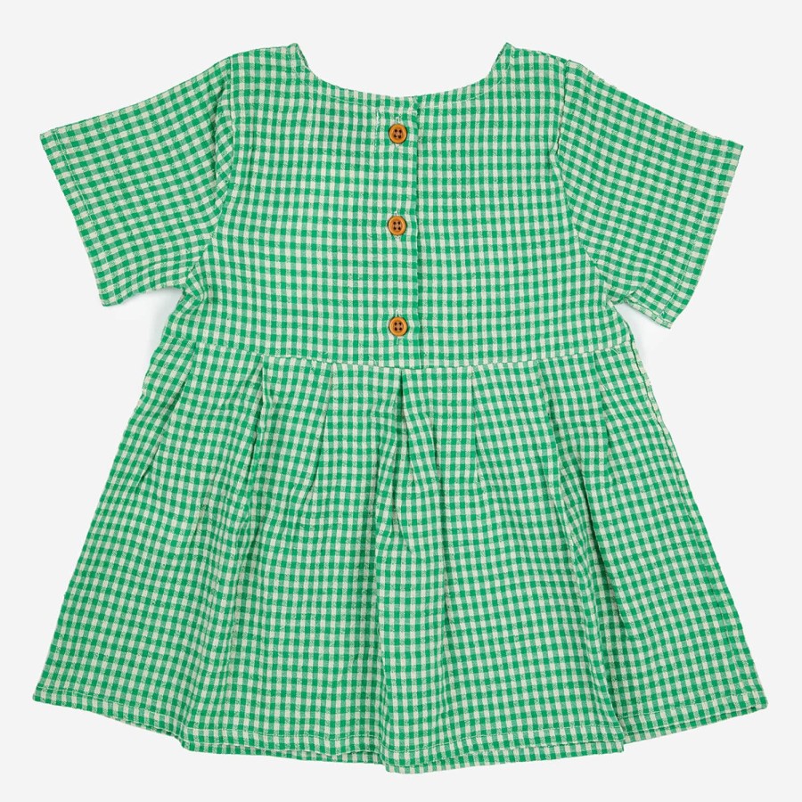 Kind & Baby Bobo Choses Kleider Und Overalls | Bobo Wahlt Das Gingham-Kleid Aus Bio-Baumwolle Fur Babys