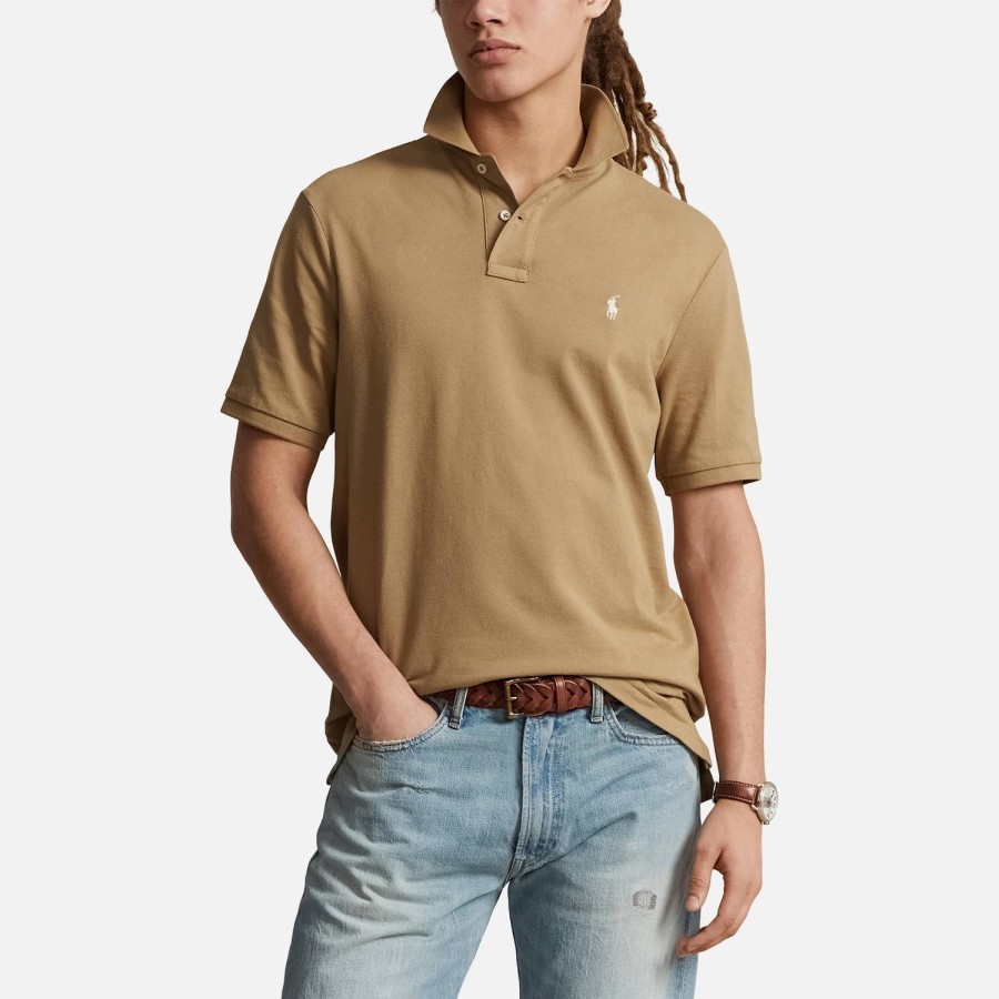 Manner Polo Ralph Lauren Polo-Shirts | Polo Ralph Lauren Custom Slim Fit Baumwoll-Pique-Poloshirt