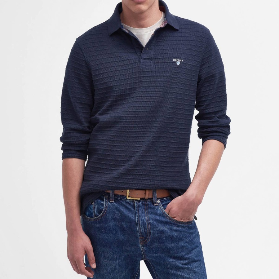 Manner Barbour-Erbe Polo-Shirts | Barbour Heritage Cramlington Strick-Poloshirt Aus Baumwollmischung