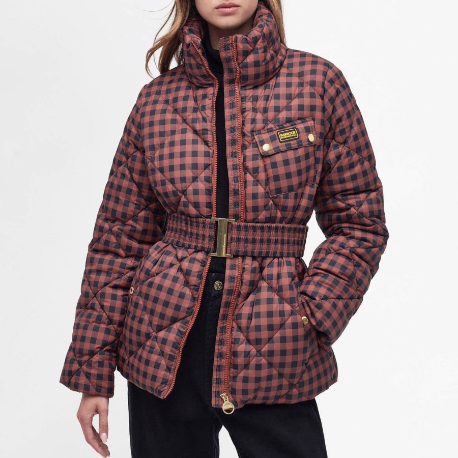 Wehe Barbour International Jacken | Barbour International Aurora Karierte Shell-Jacke