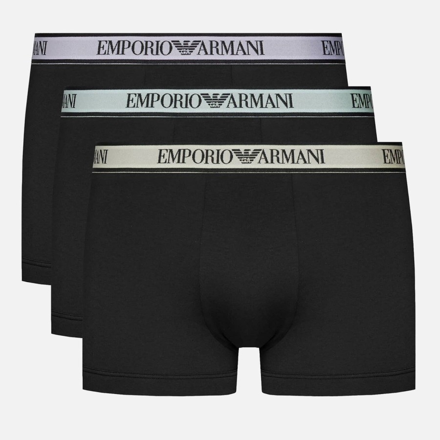 Manner Emporio Armani Bodywear Socken Und Unterwasche | Emporio Armani Bodywear 3Er-Pack Boxershorts Aus Baumwollmischung