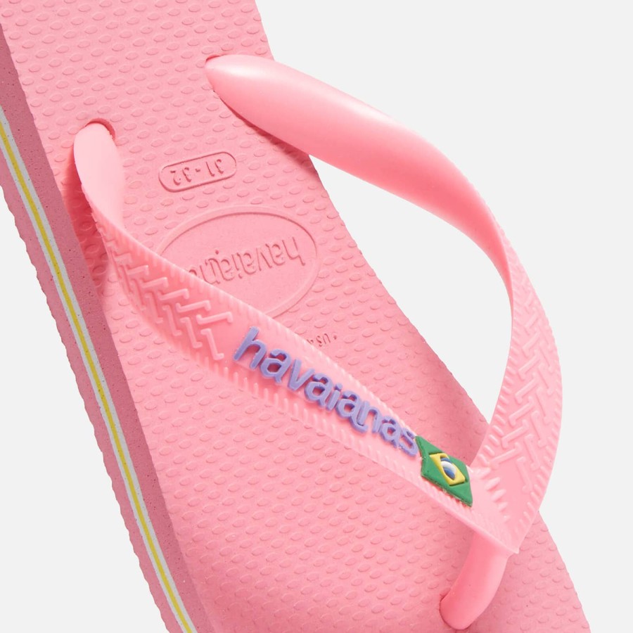 Kind & Baby Havaianas Schuhwerk | Havaianas Madchen Brasil Logo Flip Flops - Crystal Rose