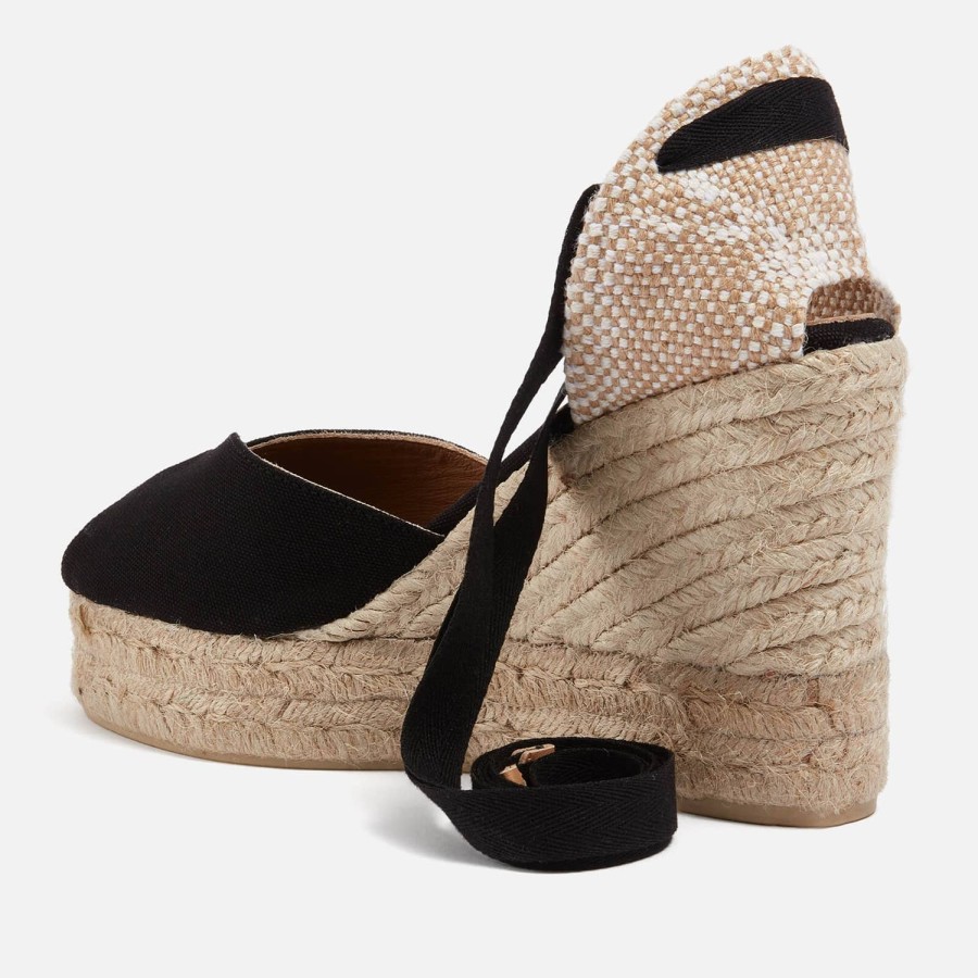 Schuhwerk Castañer Espadrilles | Castaner Damen-Espadrilles „Bilina" Aus Baumwoll-Canvas Und Jute Mit Keilabsatz