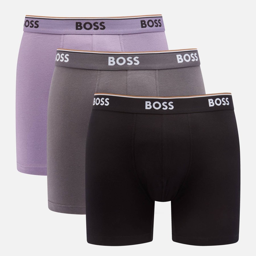 Manner BOSS Bodywear Socken Und Unterwasche | Boss Bodywear Dreierpack Boxershorts Aus Stretch-Jersey