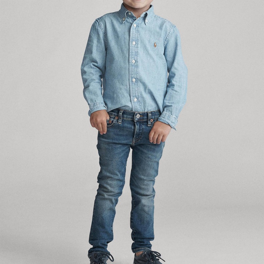 Kind & Baby Polo Ralph Lauren Hosen & Jeans & Shorts | Polo Ralph Lauren Jungen-Jeans „Eldridge" Mit Geradem Bein Aiden Wash