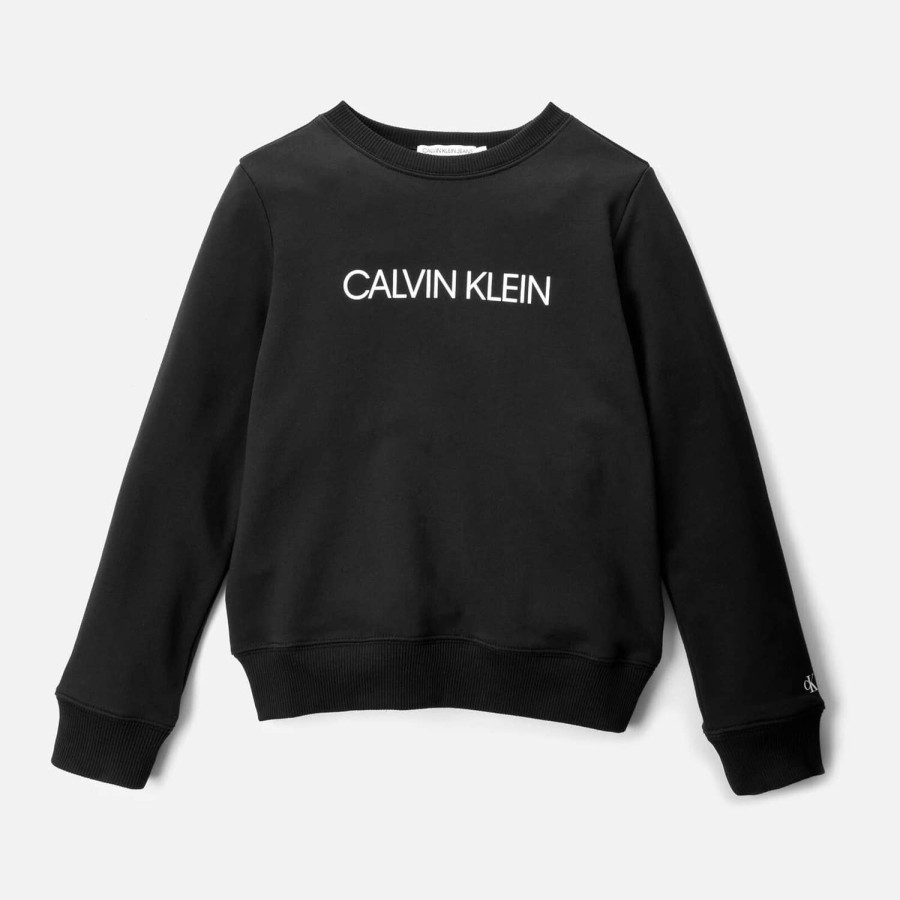 Kind & Baby Calvin Klein Hoodies & Sweatshirts | Calvin Klein Institutional Logo-Sweatshirt Fur Kinder Ck Schwarz