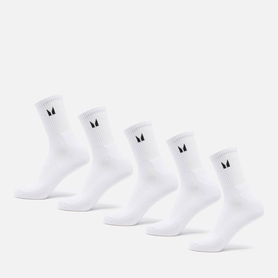 Manner Abgeordneter Socken Und Unterwasche | Mp Unisex Crew Socken (5Er-Pack) Weis