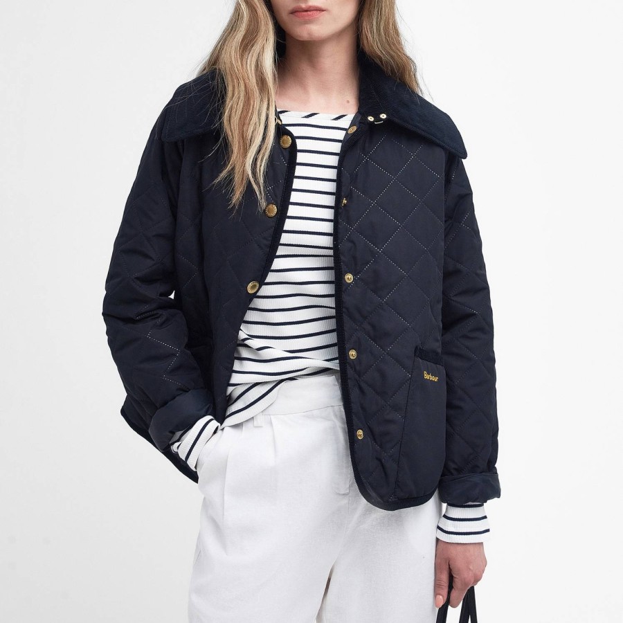 Wehe Barbour Kleidung | Barbour Gosford Shell-Jacke Mit Harlekin-Steppung