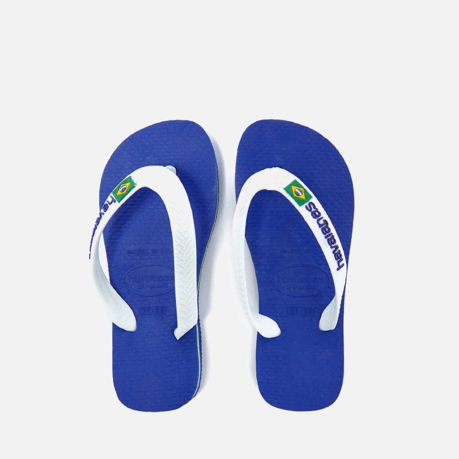 Kind & Baby Havaianas Schuhwerk | Havaianas Kids' Brasil Logo Flip-Flops Marine Blau