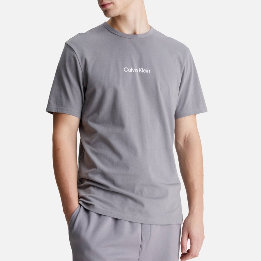 Manner Calvin Klein Socken Und Unterwasche | Calvin Klein Herren Modern Structure Lounge T-Shirt December Sky