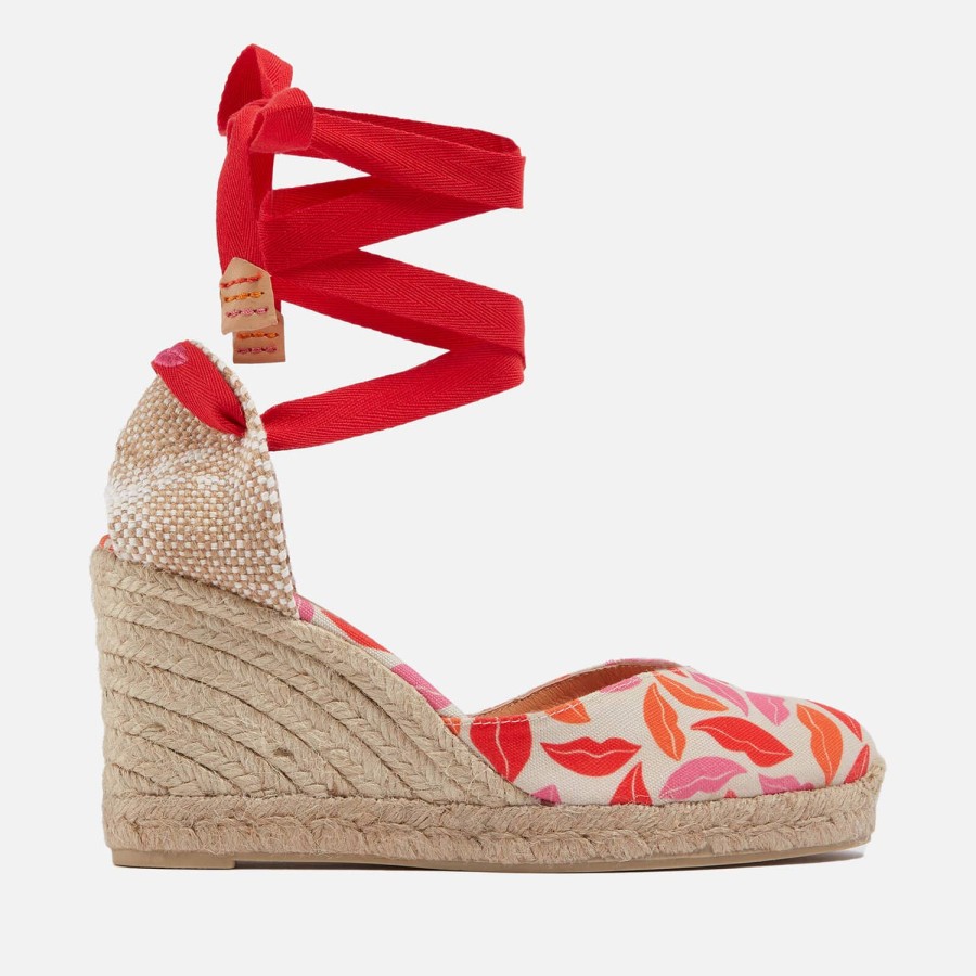 Schuhwerk Castañer X Diane Von Fürstenberg Espadrilles | Castaner X Diane Von Furstenberg Chiara Canvas Wedge Espadrilles Fur Damen