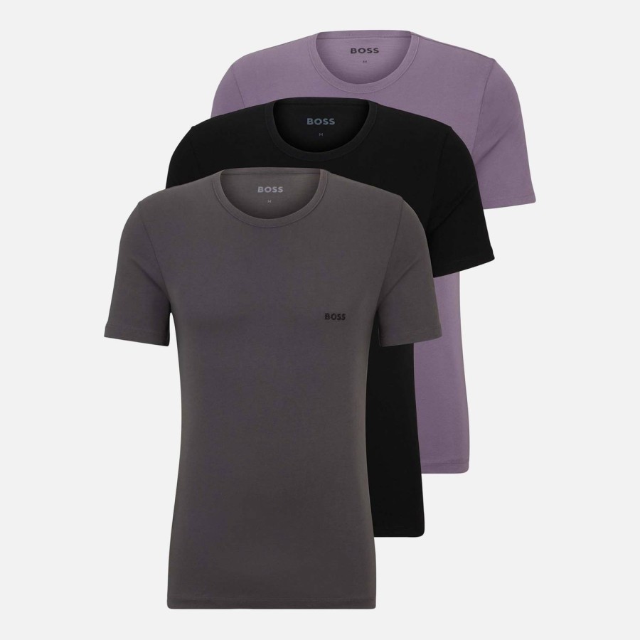 Manner BOSS Bodywear T-Shirts | Boss Bodywear 3Er-Pack Klassische T-Shirts Aus Baumwollmischung