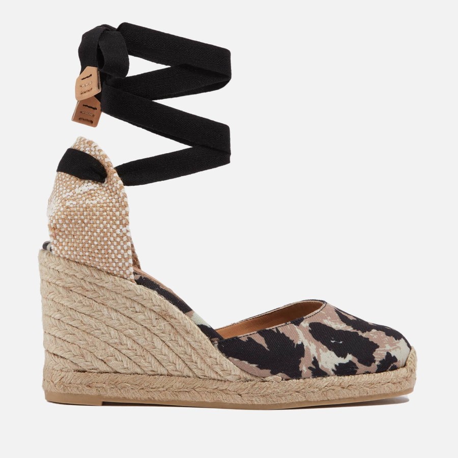 Schuhwerk Castañer X Diane Von Fürstenberg Espadrilles | Castaner X Diane Von Furstenberg Carina Canvas Wedge Espadrilles Fur Damen