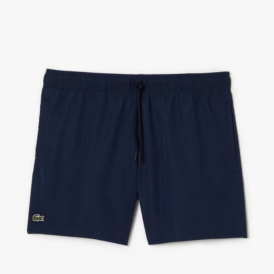 Manner Lacoste Bademode | Lacoste-Badeshorts Aus Shell Mit Logo-Applikation