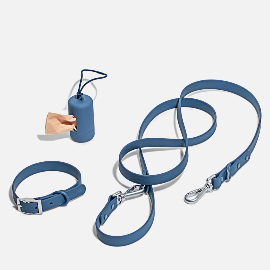 Wehe Wilde Haustierzubehor | Wild One Hundehalsband-Auslaufset Marineblau