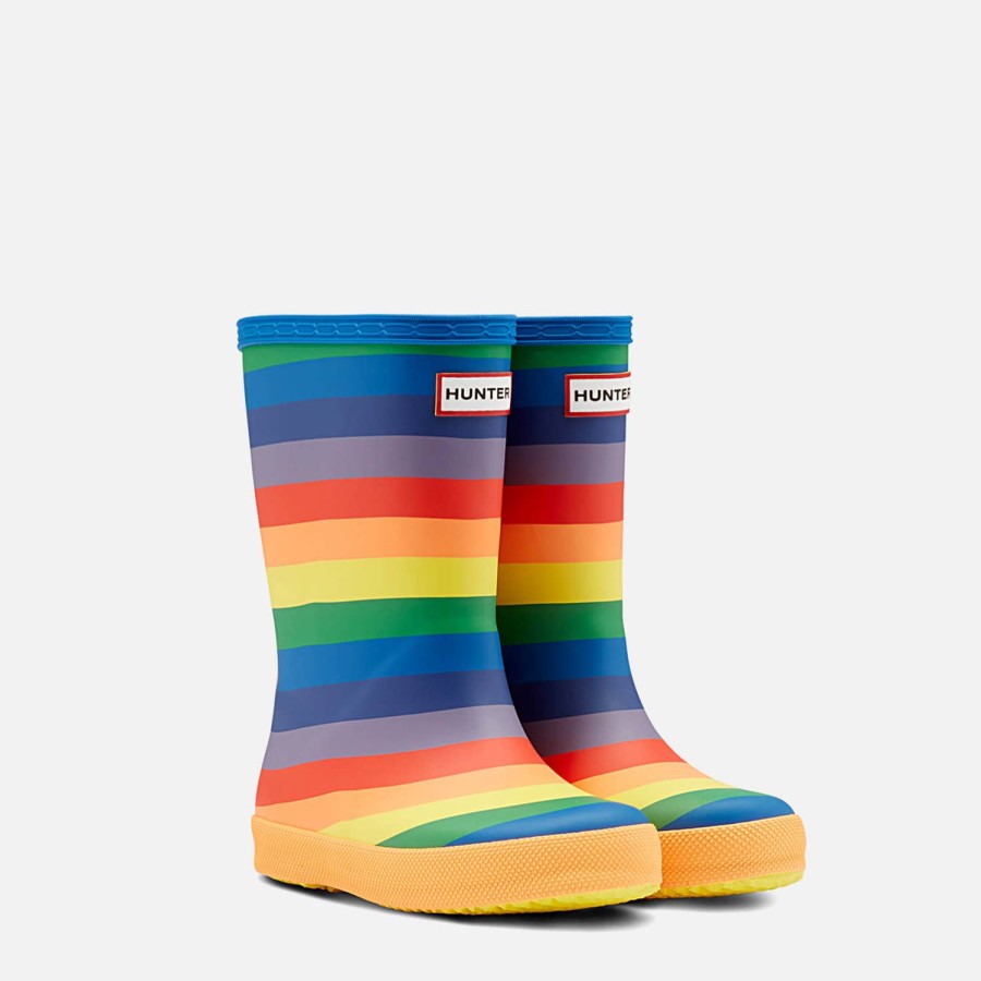 Kind & Baby Jäger Schuhwerk | Hunter Kids' First Classic Rainbow Gummistiefel Multi