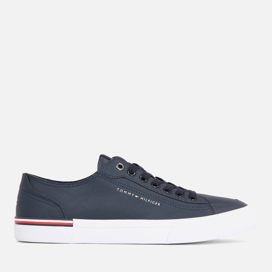 Schuhwerk Tommy Hilfiger Sportschuhe | Tommy Hilfiger Herren-Sneaker Aus Vulkanisiertem Leder Und Kunstleder