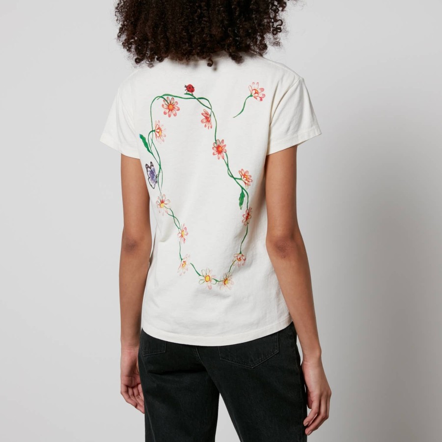 Wehe Damson Madder Loungewear | Damson Madder Daisy Chain T-Shirt Aus Bio-Baumwoll-Jersey