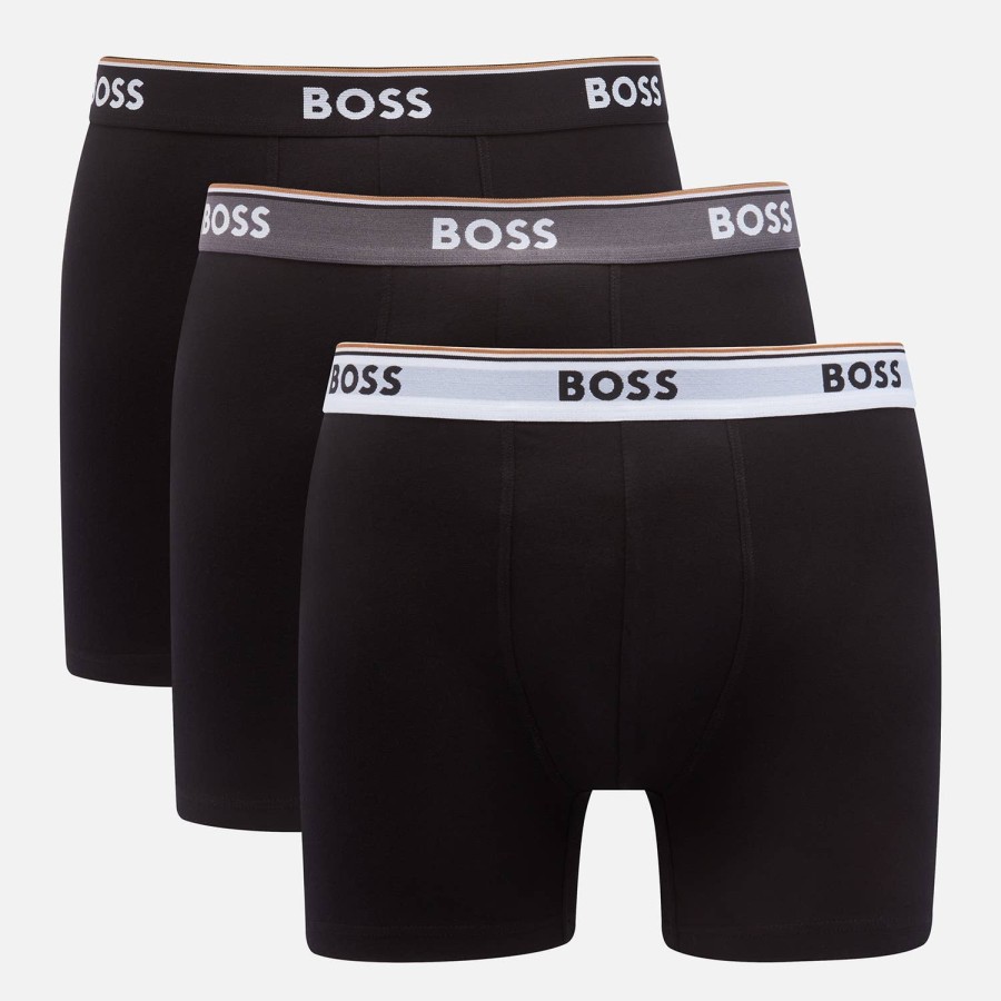 Manner BOSS Bodywear Socken Und Unterwasche | Boss Bodywear Dreierpack Boxershorts Aus Stretch-Jersey